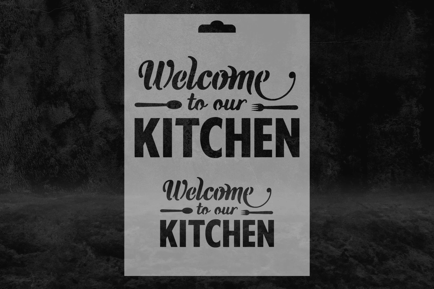 Welcome To Our Kitchen Stencil, Mutfak İçin Tasarlanmış Stencil görsel 2